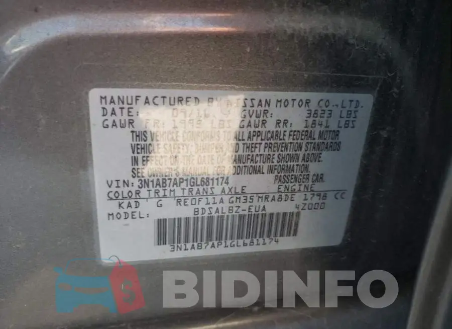 3N1AB7AP1GL681174 Photo# 10