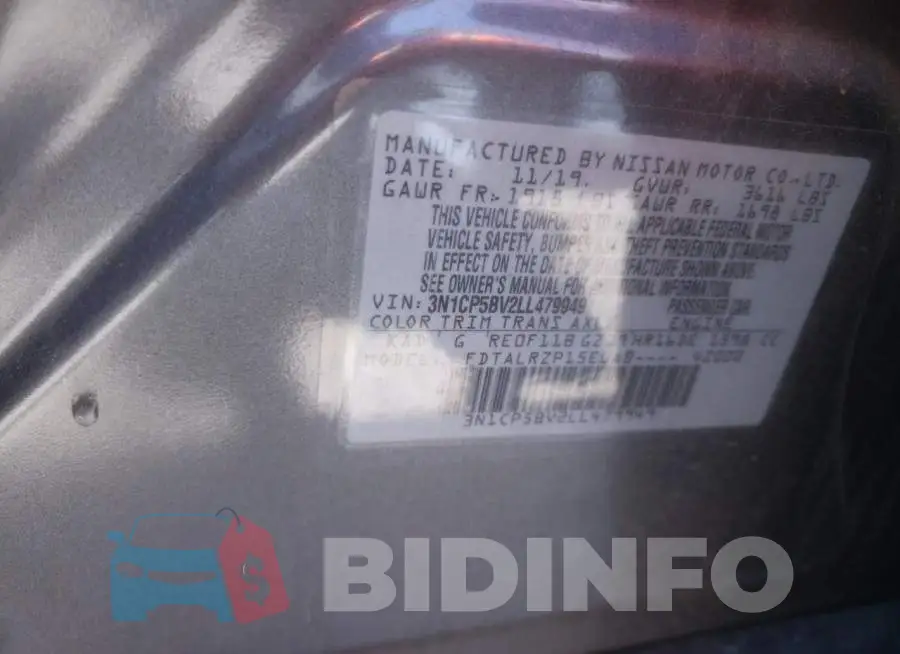 3N1CP5BV2LL479949 Photo# 10