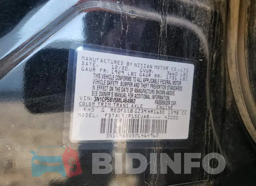 3N1CP5BV5ML464962 Photo# 10