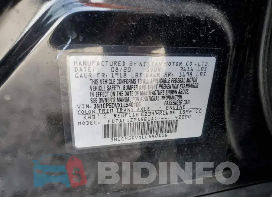 3N1CP5DVXLL540106 Photo# 10