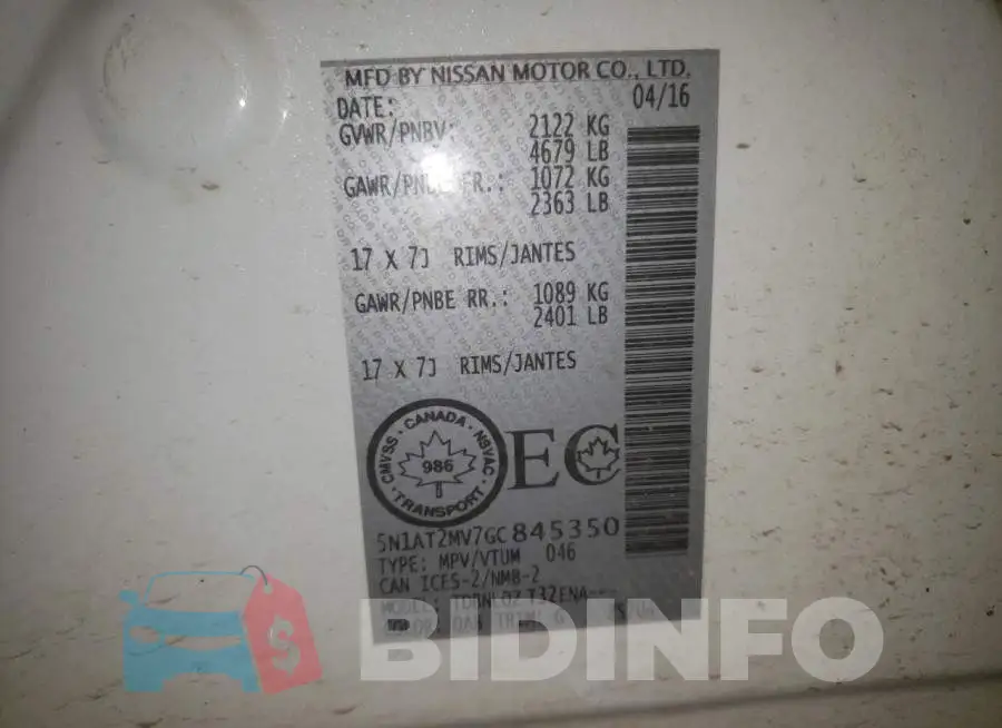 5N1AT2MV7GC845350 Photo# 10