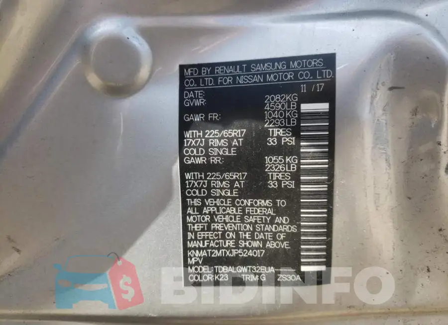 KNMAT2MTXJP524017 Photo# 10
