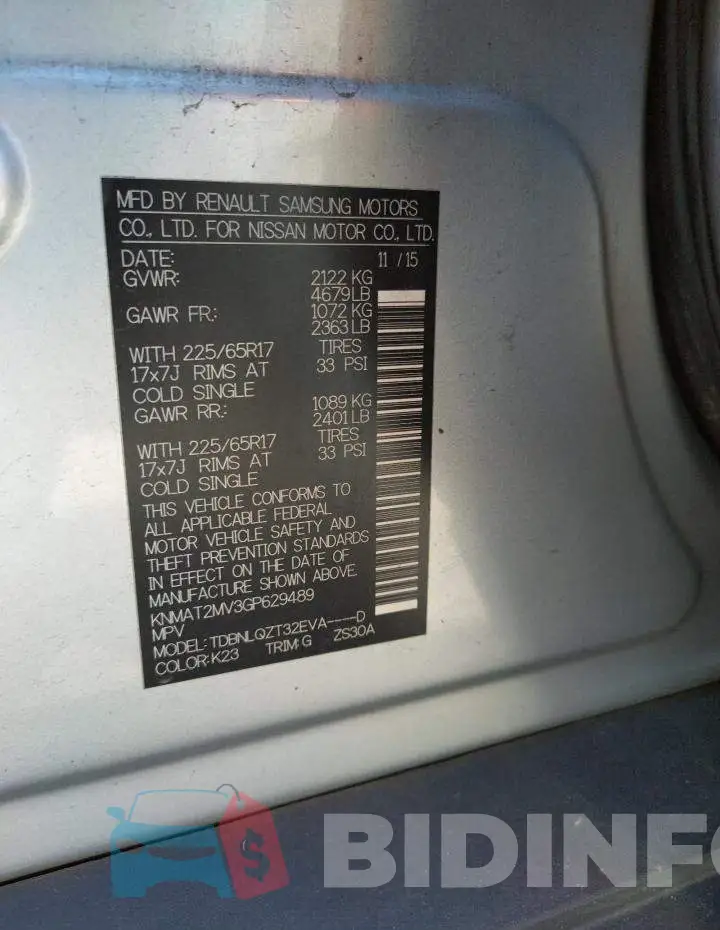 KNMAT2MV3GP629489 Photo# 10