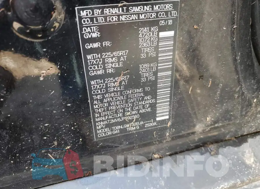 KNMAT2MV6JP592560 Photo# 10