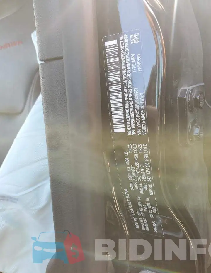 ZACCJBCB0HPG28987 Photo# 10