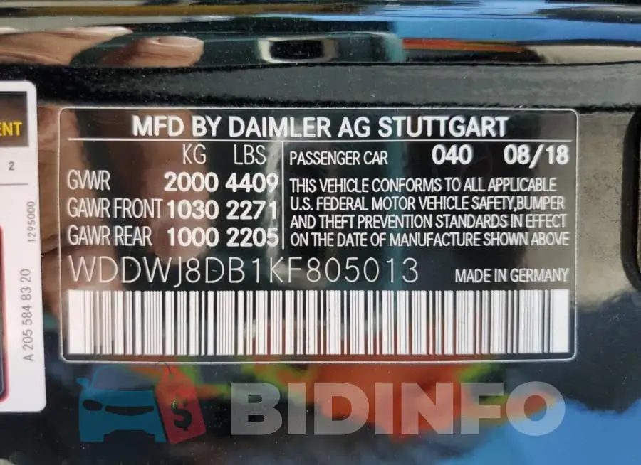 WDDWJ8DB1KF805013 Photo# 10