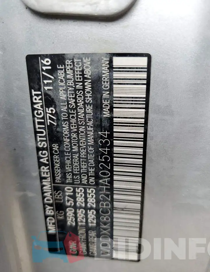 WDDXK8CB2HA025434 Photo# 10