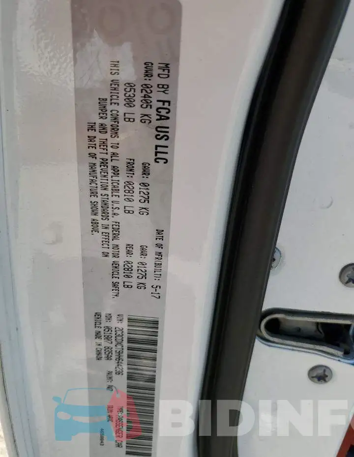 2C3CDXCT9HH644236 Photo# 10