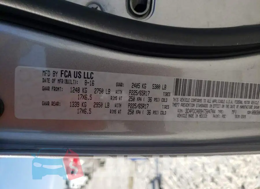 3C4PDCAB9HT504744 Photo# 10
