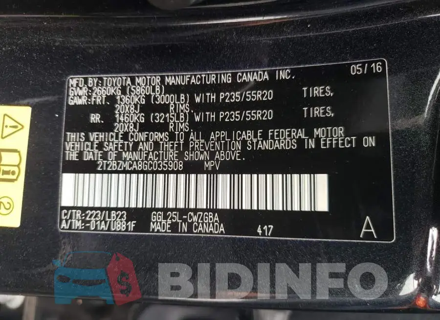 2T2BZMCA8GC035908 Photo# 10