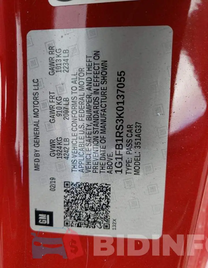 1G1FB1RS3K0137055 Photo# 10