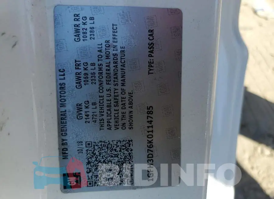 1G1FH3D76K0114785 Photo# 10