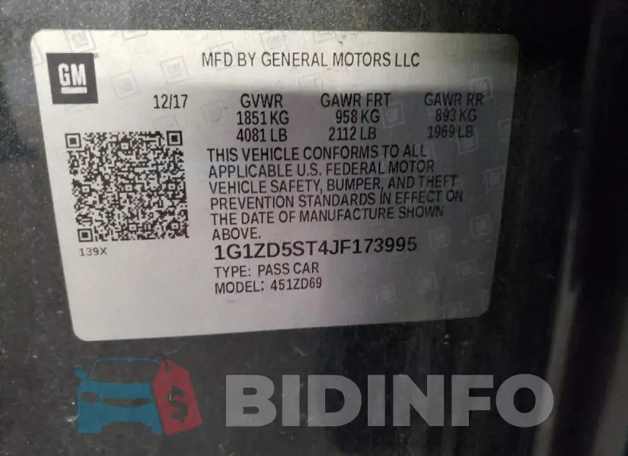 1G1ZD5ST4JF173995 Photo# 10