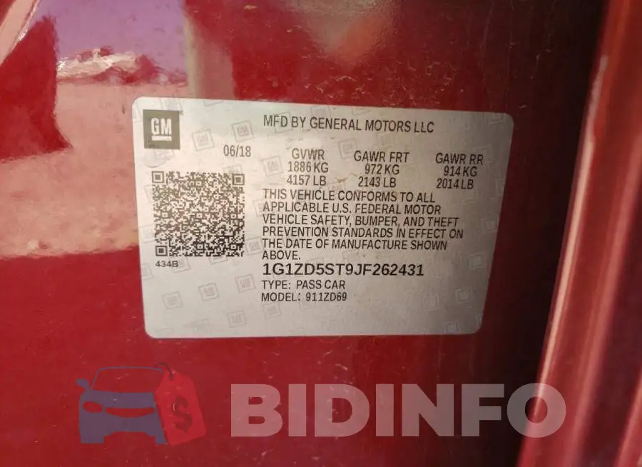 1G1ZD5ST9JF262431 Photo# 10