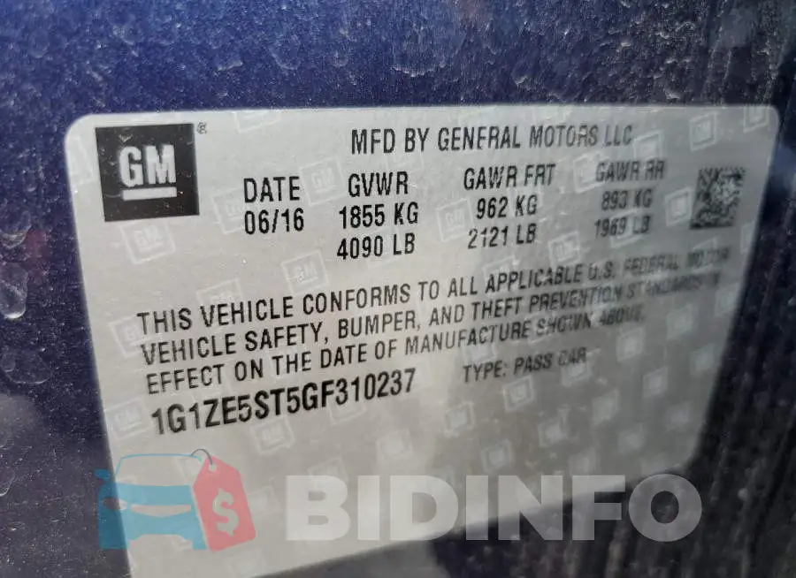 1G1ZE5ST5GF310237 Photo# 10