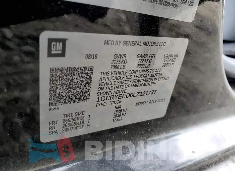 1GCRYEED6LZ121737 Photo# 10