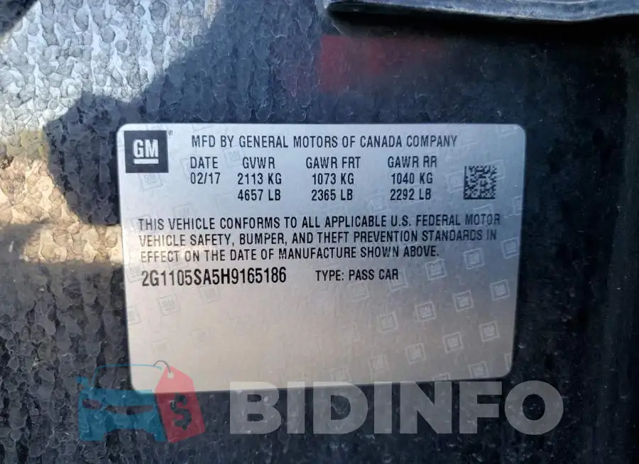 2G1105SA5H9165186 Photo# 10