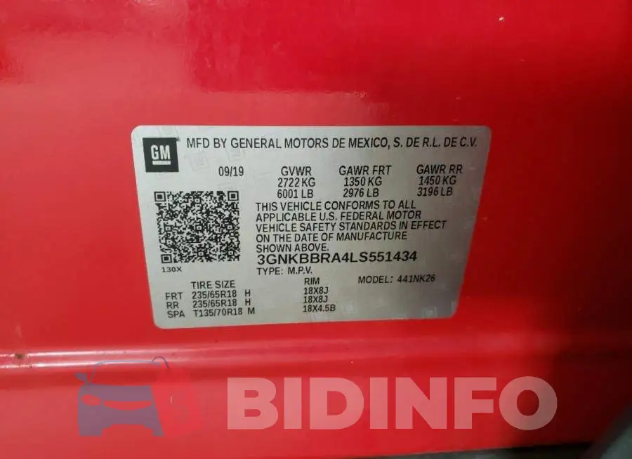 3GNKBBRA4LS551434 Photo# 10
