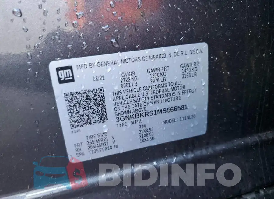3GNKBKRS1MS566581 Photo# 10