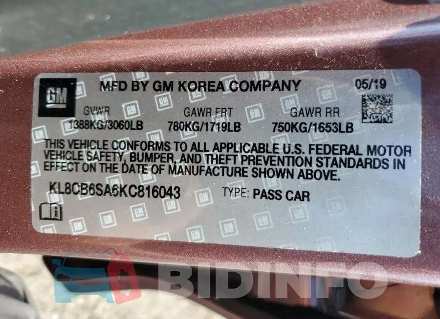 KL8CB6SA6KC816043 Photo# 10