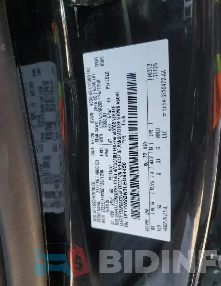 1FT7W2BN3LED94456 Photo# 10