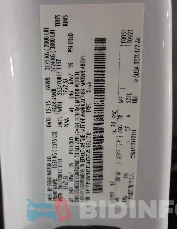 1FTEW1EF4GFA16278 Photo# 10