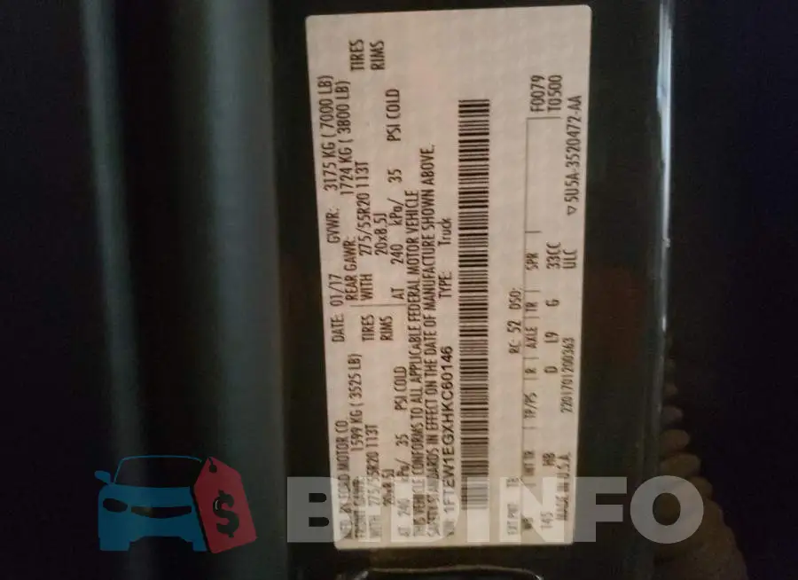 1FTEW1EGXHKC60146 Photo# 10