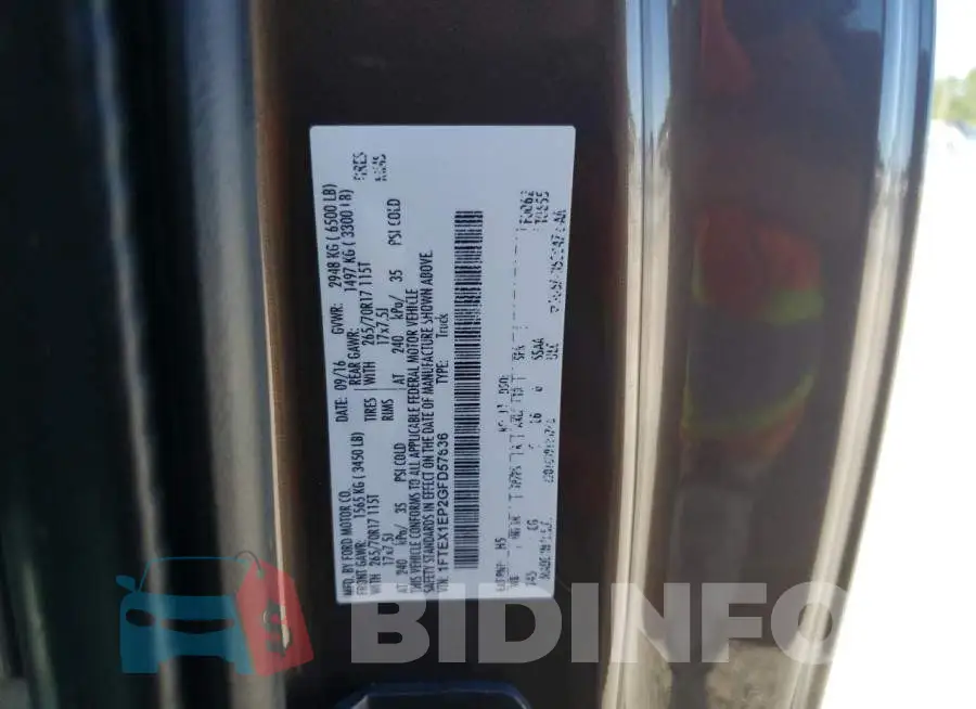 1FTEX1EP2GFD57636 Photo# 10