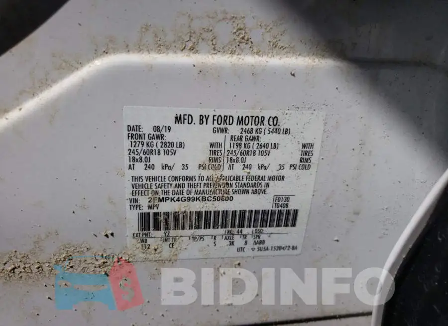 2FMPK4G99KBC50600 Photo# 10