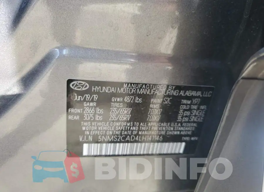5NMS2CAD4LH141146 Photo# 10
