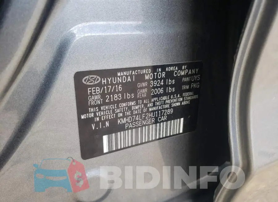 KMHD74LF2HU117289 Photo# 10
