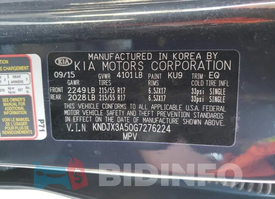 KNDJX3A50G7276224 Photo# 10