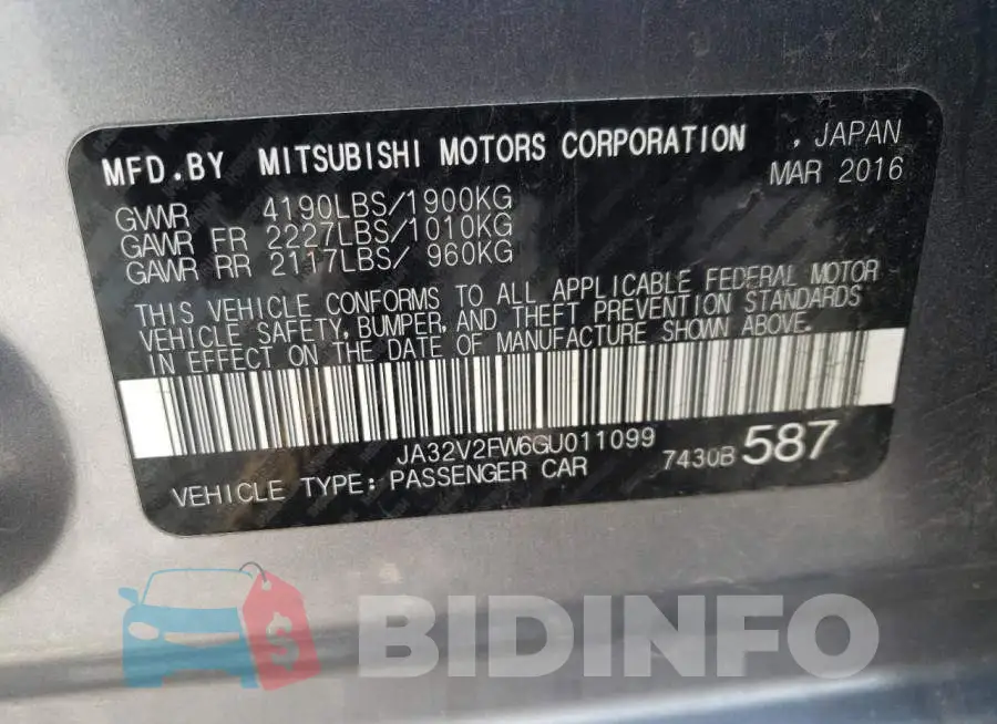 JA32V2FW6GU011099 Photo# 10