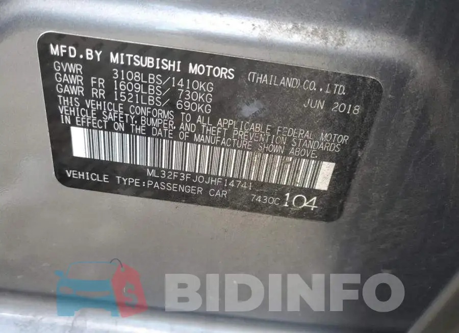 ML32F3FJ0JHF14741 Photo# 10