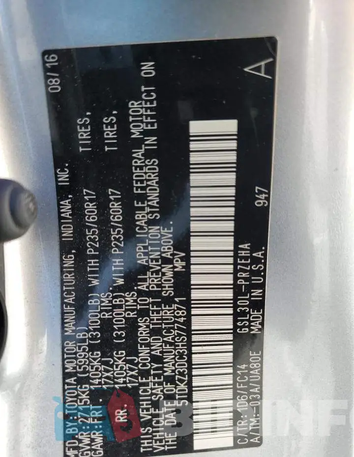5TDKZ3DC3HS774871 Photo# 10