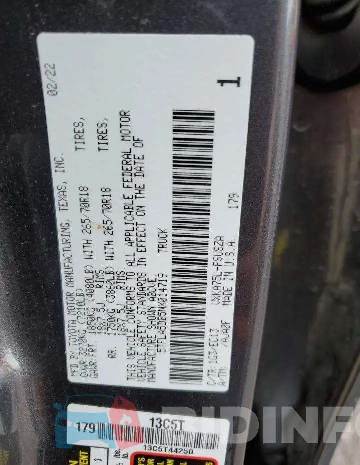 5TFLA5DB5NX014719 Photo# 10