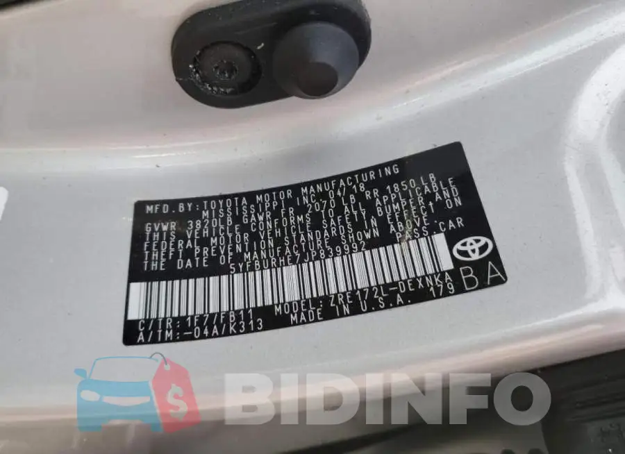 5YFBURHE7JP839992 Photo# 10