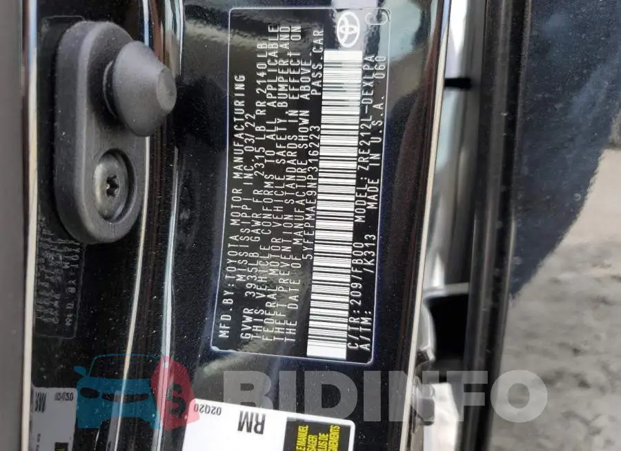 5YFEPMAE9NP316223 Photo# 10