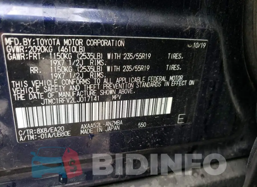 JTMC1RFV2LJ017141 Photo# 10