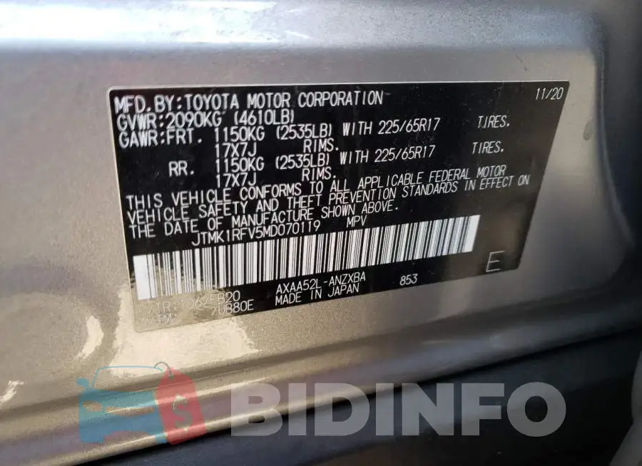 JTMK1RFV5MD070119 Photo# 10