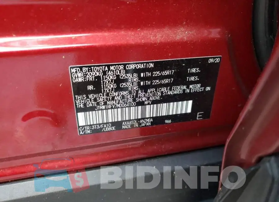 JTMW1RFV7MD064100 Photo# 10