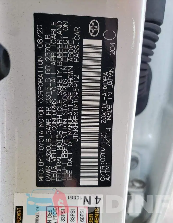 JTNKHMBX1M1095912 Photo# 10