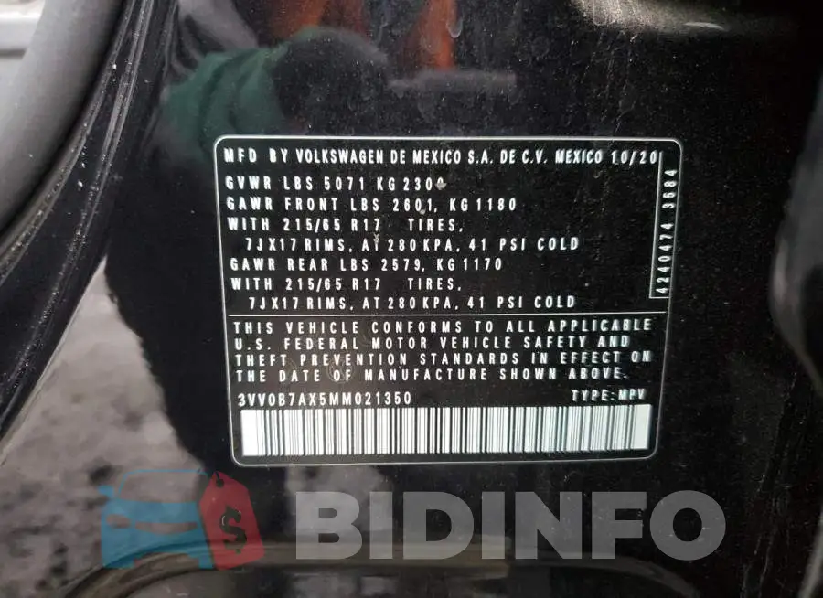 3VV0B7AX5MM021350 Photo# 10