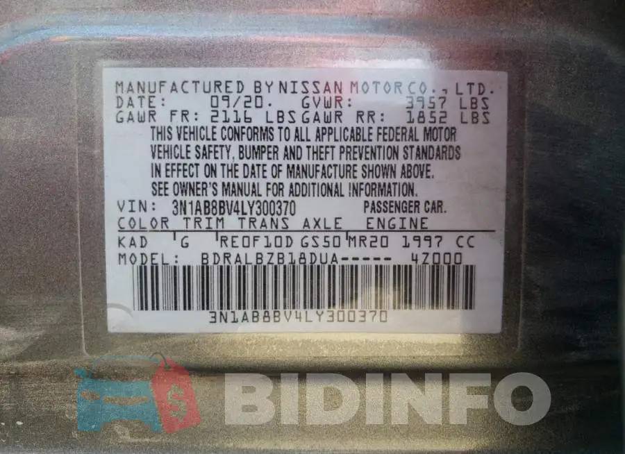 3N1AB8BV4LY300370 Photo# 10