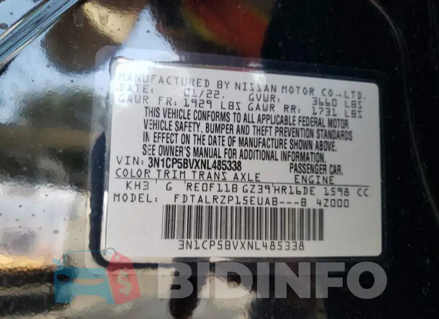 3N1CP5BVXNL485338 Photo# 10