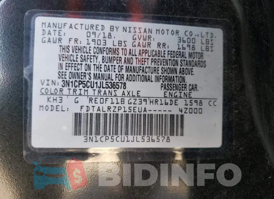 3N1CP5CU1JL536578 Photo# 10