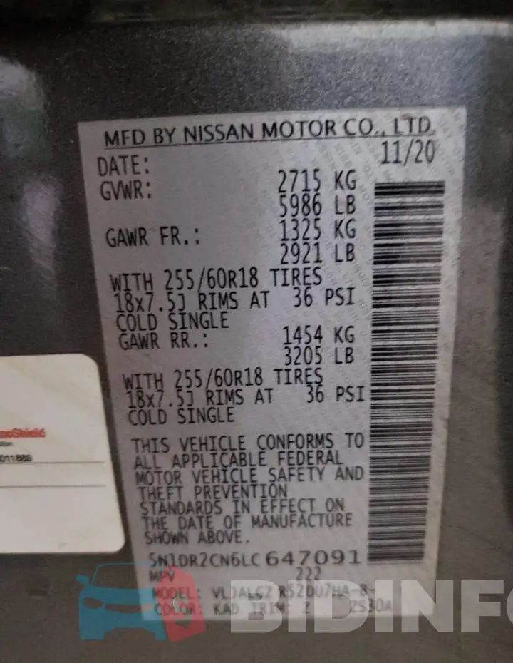 5N1DR2CN6LC647091 Photo# 10