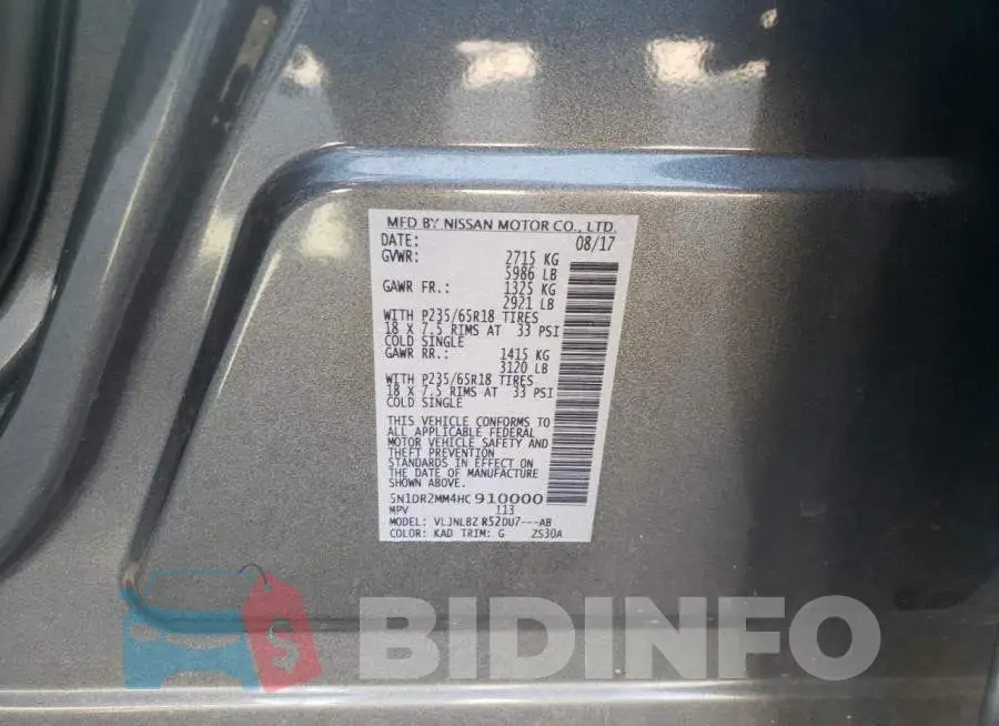 5N1DR2MM4HC910000 Photo# 10