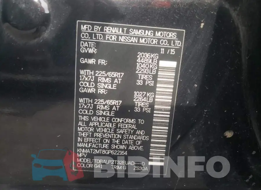 KNMAT2MT8GP622164 Photo# 10