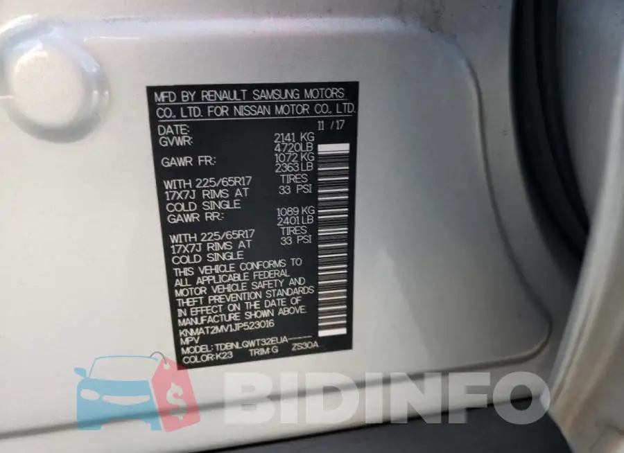 KNMAT2MV1JP523016 Photo# 10